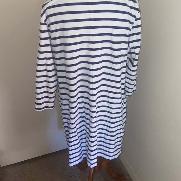 EUC Old Navy Cream & Navy Blue Stripe Dress - Picture 5 of 7